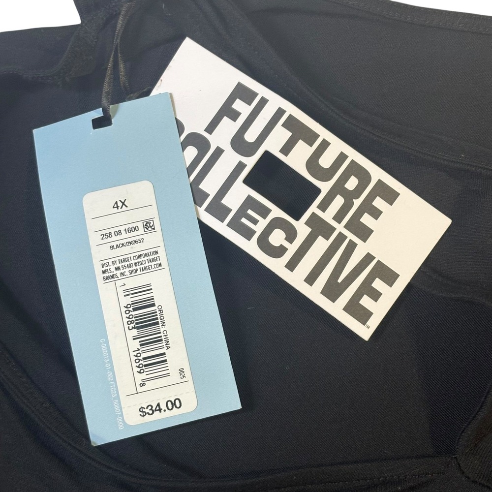 Future Collective Reese Blutstein Black Maxi Dress Plus Size 4X‎ Cutout - Picture 7 of 10
